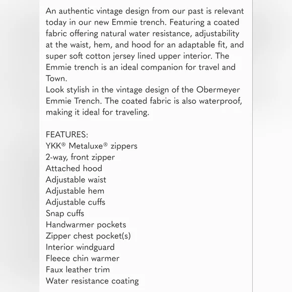 Obermeyer Women's Emmie Sand Beige Waterproof Rain Jacket - Picture 8 of 8